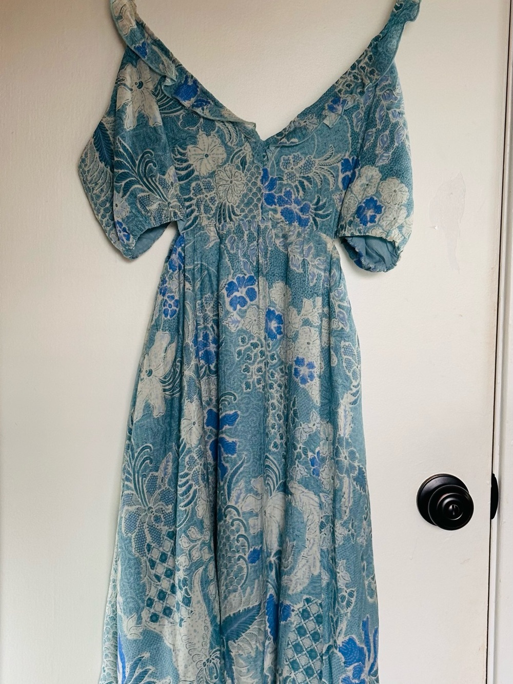 Abercrombie & Fitch Teal Floral Midi Dress Size XL